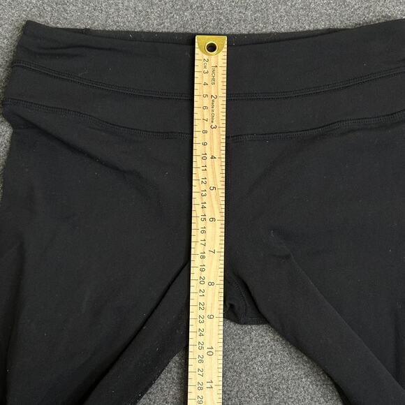 Lululemon Pants Womens 4 Black Flare Ankle Yoga Leggings Stretch Pull On - Picture 11 of 14
